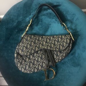 Authentic Christian Dior Monogram Saddle Bag